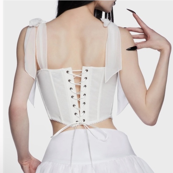 Dolls Kill Widow In The Mist Bustier top - Picture 2 of 8